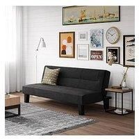 Kebo Futon Sofa Bed Click Clack Black Velvet By Dorel