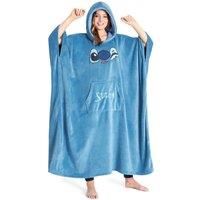 Disney Men's Stitch Long Oversize Poncho in Blue