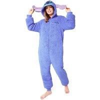 Disney Women's Stitch Snuggly Fleece Onesie in Purple | Size: Large