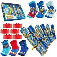 Sonic The Hedgehog Christmas Crackers Set of 6 with Gift Inside For Teenagers Kids - Gifts for Boys