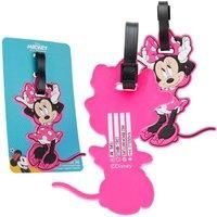 Disney Luggage Tags for Suitcase, Baggage Identification for Travel Name Address (Pink Minnie)