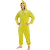 The Grinch Men's Fleece Onesie in Lime | Size: Small