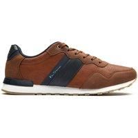 Ben Sherman Mens Owen Retro Running Style Trainers Tan
