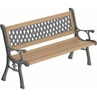 Lassic Garden Vida Cross Style 3-seater Wooden Garden Bench