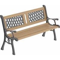 Lassic Garden Vida Twin Cross Style 3seater Wooden Garden Bench