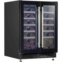 Baridi 60cm Dual zone Wine Cooler 40 Bottle Under Counter Freestanding Fridge