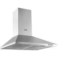 Baridi 60cm Chimney Style Cooker Hood with Carbon Filters, Stainless Steel - DH126