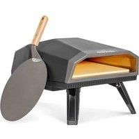 Dellonda Gas Pizza Oven with Gas Regulator, Water Resistant Cover/Carry Bag & 12" Pizza Peel, Portable Outdoor Pizza Maker, Authentic Stone Baked Pizza, Great for Barbecues - DG257