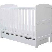 Ickle Bubba Coleby Mini Cot Bed Under Drawer And Premium Sprung Mattress - White