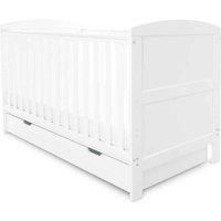 Ickle Bubba Coleby Classic Cot Bed, Under Drawer and All Seasons Premium Pocket Sprung Mattress - White White Standard