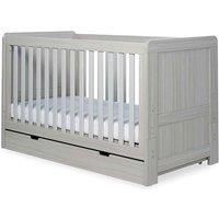 Ickle Bubba Pembrey Cot Bed and Under Drawer (Ash Grey, All Seasons Premium Pocket Sprung Mattress)