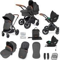 Ickle Bubba Stomp Luxe All-in-One Travel System with Isofix Base (Cirrus) (Black/Charcoal Grey/Tan)