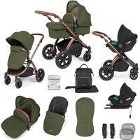 Ickle Bubba Stomp Luxe All-in-One Travel System with Isofix Base (Cirrus) (Bronze/Woodland/Tan)