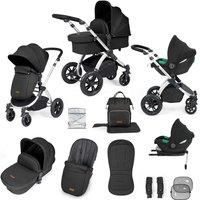 Ickle Bubba Stomp Luxe All-in-One Travel System with Isofix Base (Cirrus) (Silver/Midnight/Black)
