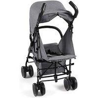 Ickle Bubba Discovery Stroller | Lightweight Portable Pushchair | from 6 Months to 4 Years | UPF 50 Hood, Rain Cover | Graphite Grey on Black Frame