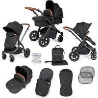 Ickle Bubba Stomp Luxe 2 In 1 Pushchair & Carrycot - Black Midnight Tan