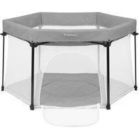 Ickle Bubba Fiesta Pop-Up Playpen – Quick 30-Second Setup, Breathable Mesh Sides, Padded Playmat & Compact Fold for Easy Storage, Includes Carry Bag (Space Grey)