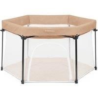 Ickle Bubba Fiesta Pop-Up Playpen – Quick 30-Second Setup, Breathable Mesh Sides, Padded Playmat & Compact Fold for Easy Storage, Includes Carry Bag (Biscuit)