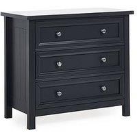 Julian Bowen Maine 3 Drawer Wide Chest, Anthracite, Engineered Wood, One Size