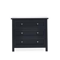 Julian Bowen Maine 3 Drawer Wide Chest, Anthracite, Engineered Wood, One Size