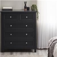 Julian Bowen Maine 3+2 Drawer Chest, Anthracite, Engineered Wood, One Size