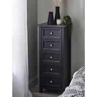 Julian Bowen Maine 5 Drawer Tall Chest, Anthracite, Engineered Wood, One Size