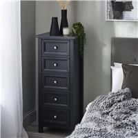 Julian Bowen Maine 5 Drawer Tall Chest, Anthracite, Engineered Wood, One Size