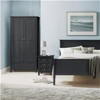 Julian Bowen Maine 2 Door Combination Wardrobe, Anthracite, Engineered Wood, One Size