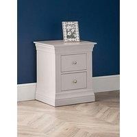 Julian Bowen Clermont 2 Drawer Bedside, Light Grey