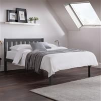 Julian Bowen Luna Solid Pine Bed Double Anthracite
