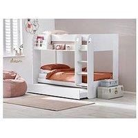 Mars Bunk Bed in White with Under Bed Storage 2 Man Delivery Julian Bowen