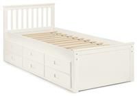 Julian Bowen Maisie Trundle Day Bed & 2 Mattresses - White