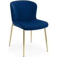Julian Bowen Set Of 2 Harper Dining Chairs Blue