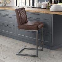 Julian Bowen Set Of 2 Brooklyn Bar Stools - Brown
