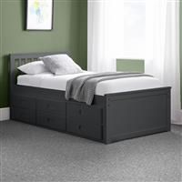 Julian Bowen Maisie Captains Bed With Underbed And Drawers Anthracite