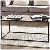 Julian Bowen Chicago Coffee Table, Smoked Glass/Black, One Size