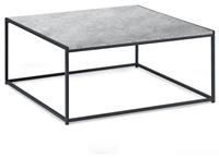 Julian Bowen Staten Square Coffee Table, Concrete Effect/Black