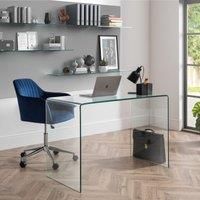 Julian Bowen Set Of Amalfi Desk And Kahlo Blue Office Chair
