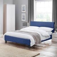 Julian Bowen Rialto Dark Blue Linen 135Cm