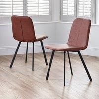 Julian Bowen Set Of 2 Goya Chairs, Brown