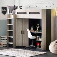 Julian Bowen Hercules High Sleeper - Woodgrain & Anthracite