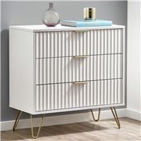 Julian Bowen Murano 3 Drawer Chest - Matt White