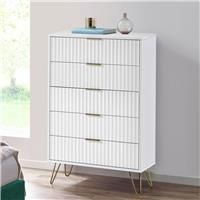 Julian Bowen Murano 5 Drawer Chest-Matt White, One Size