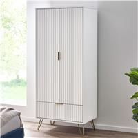 Julian Bowen Murano 2 Door 1 Drawer Wardrobe - Matt White