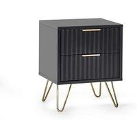 Julian Bowen Murano Lamp Table, Matt Black