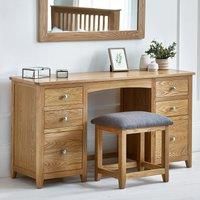 Julian Bowen Mallory Twin Pedestal Dressing Table + Stool Set