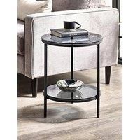 Julian Bowen Lamp Table, Smoked Glass/Black, One Size