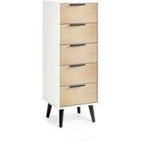 Julian Bowen Alba 5 Drawer Narrow Chest