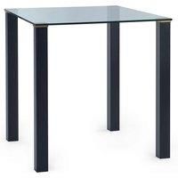 Julian Bowen Dining Table, Black/Glass, One Size