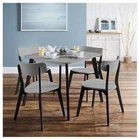 Julian Bowen Casa Wooden Dining Table - Black & Grey